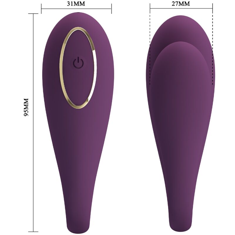 PRETTY LOVE - AUGUST REMOTE GLOBAL DOUBLE PLEASURE VIBRATOR - Imagem de 3
