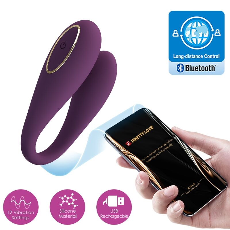 PRETTY LOVE - AUGUST REMOTE GLOBAL DOUBLE PLEASURE VIBRATOR - Imagem de 4