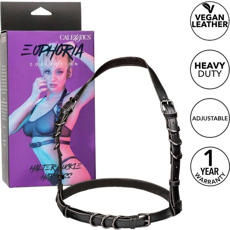 CALEXOTICS - EUPHORIA HALTER BUCKLE HARNESS BLACK - Imagem de 2