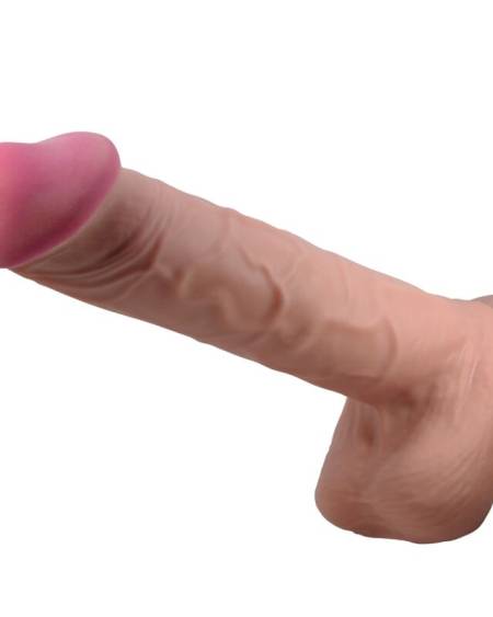 PRETTY LOVE - SLIDING SKIN SERIES REALISTIC DILDO WITH SLIDING SKIN SUCTION CUP BROWN 26 CM