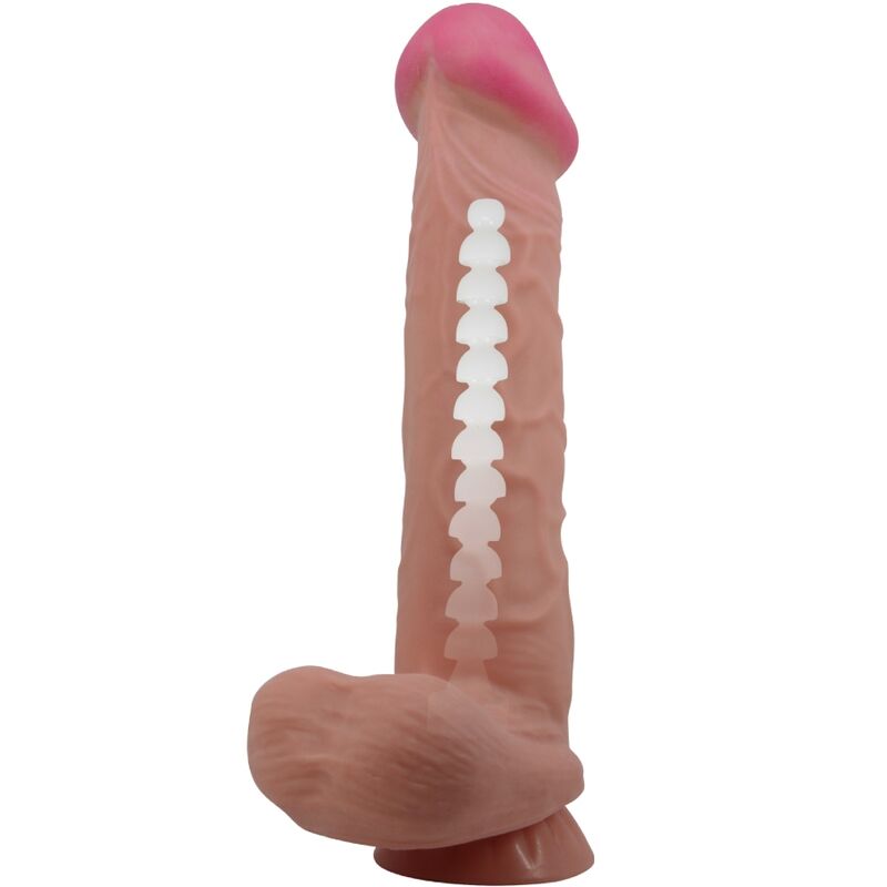 PRETTY LOVE - SLIDING SKIN SERIES REALISTIC DILDO WITH SLIDING SKIN SUCTION CUP BROWN 26 CM - Imagem de 5