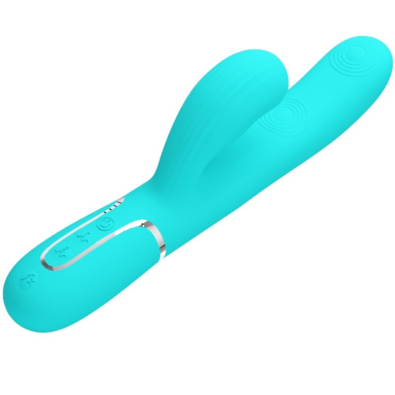 PRETTY LOVE - PERLITA MULTIFUNCTION 3 IN 1 G-SPOT VIBRATOR AQUA GREEN - Imagem de 3