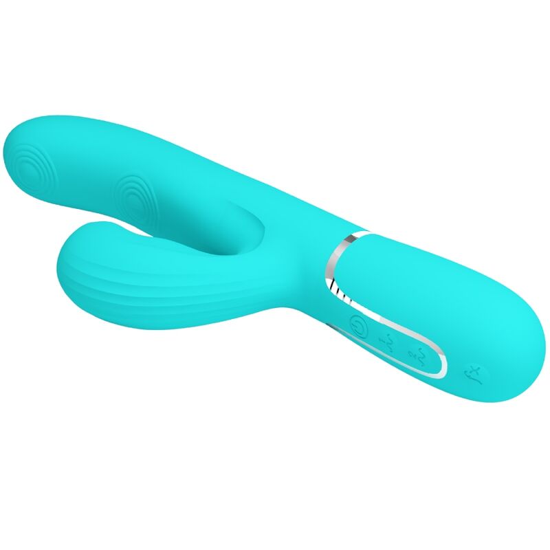 PRETTY LOVE - PERLITA MULTIFUNCTION 3 IN 1 G-SPOT VIBRATOR AQUA GREEN - Imagem de 5