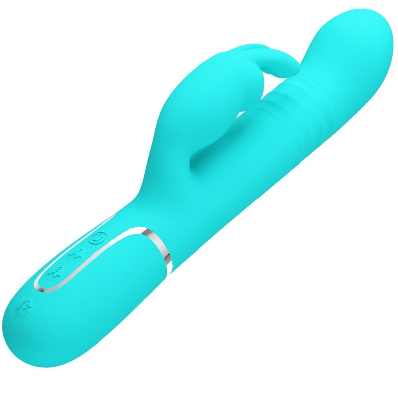 PRETTY LOVE - COALE RABBIT VIBRATOR PEARLS AQUA GREEN - Imagem de 4