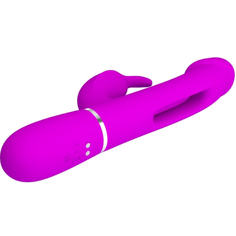 PRETTY LOVE - KAMPAS RABBIT 3 IN 1 MULTIFUNCTION VIBRATOR WITH TONGUE FUCHSIA - Imagem de 4