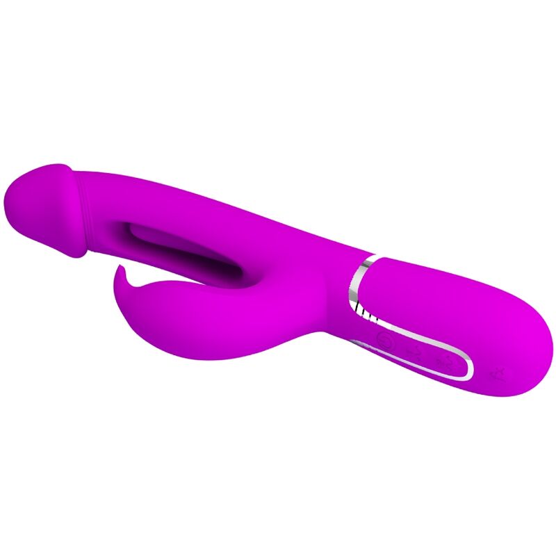 PRETTY LOVE - KAMPAS RABBIT 3 IN 1 MULTIFUNCTION VIBRATOR WITH TONGUE FUCHSIA - Imagem de 5