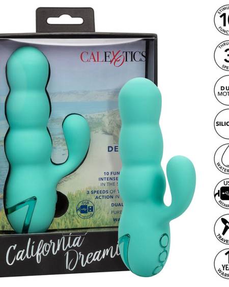 CALEXOTICS - DEL MAR DIVA VIBRATOR RABBIR AQUA GREEN BY CALIFORNIA DREAMING