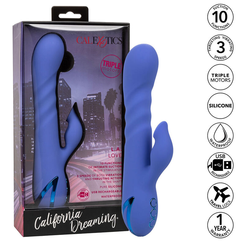 CALEXOTICS - LA LOVE VIBRADOR E SUCÇÃO AZUL DA CALIFORNIA DREAMING - Imagem de 2