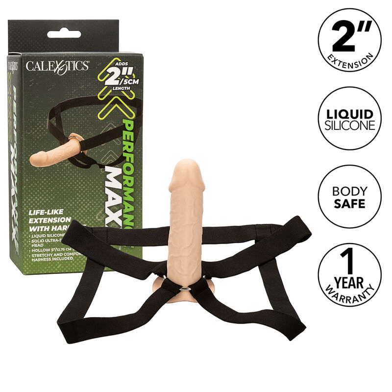 CALEXOTICS - PERFORMANCE MAXX LIFE-LIKE EXTENSION WITH HARNESS LIGHT SKIN - Imagem de 2