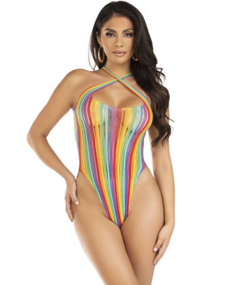 LEG AVENUE - CROSS BODYSUIT MULTICOLOR
