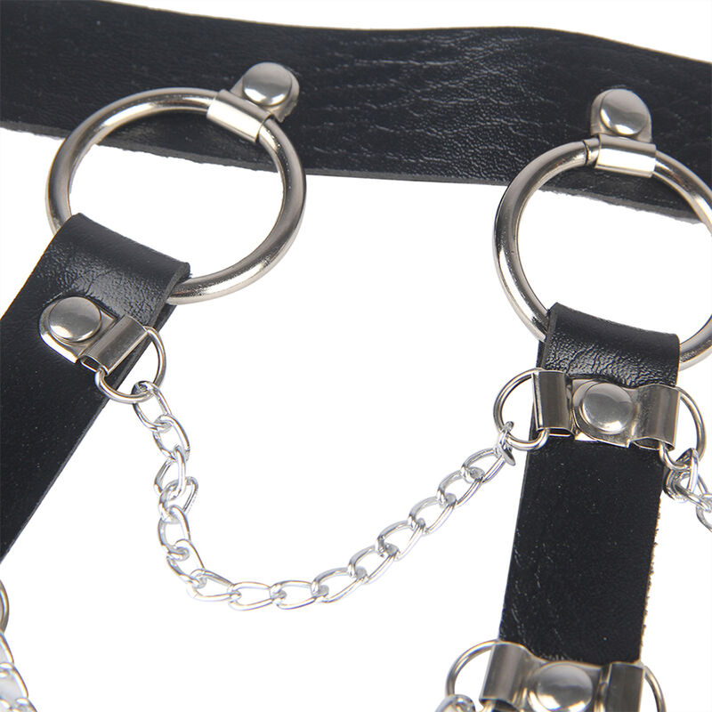 SUBBLIME - CHEST HARNESS LEATHER CHAINS BLACK ONE SIZE - Imagem de 5