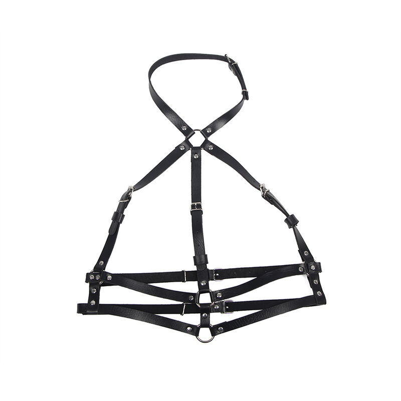 SUBBLIME - LEATHER RING CHEST HARNESS BLACK ONE SIZE - Imagem de 4