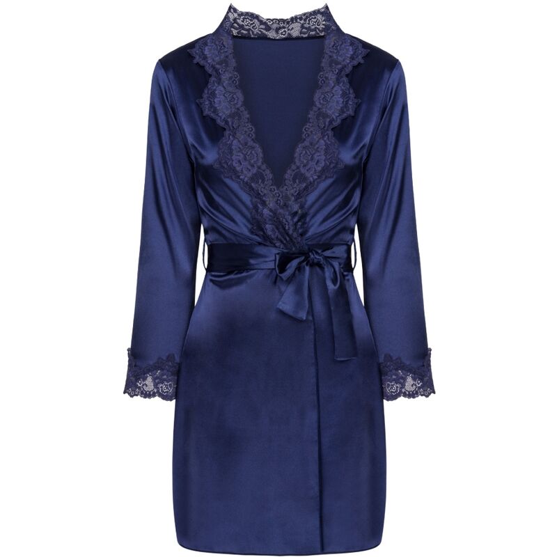 LIVCO CORSETTI FASHION - JACQUELINE LC 90249 BATA + CAMISA + PANTY AZUL MARINO S/M - Imagem de 5