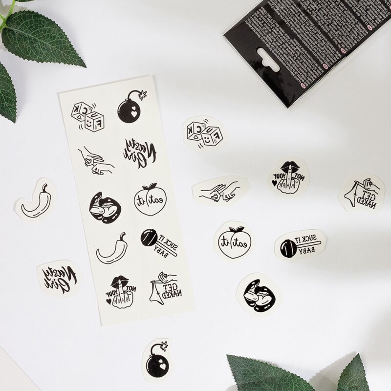 SECRET PLAY - SET OF 10 SPICY COLLECTION TEMPORARY TATTOOS - Imagem de 3