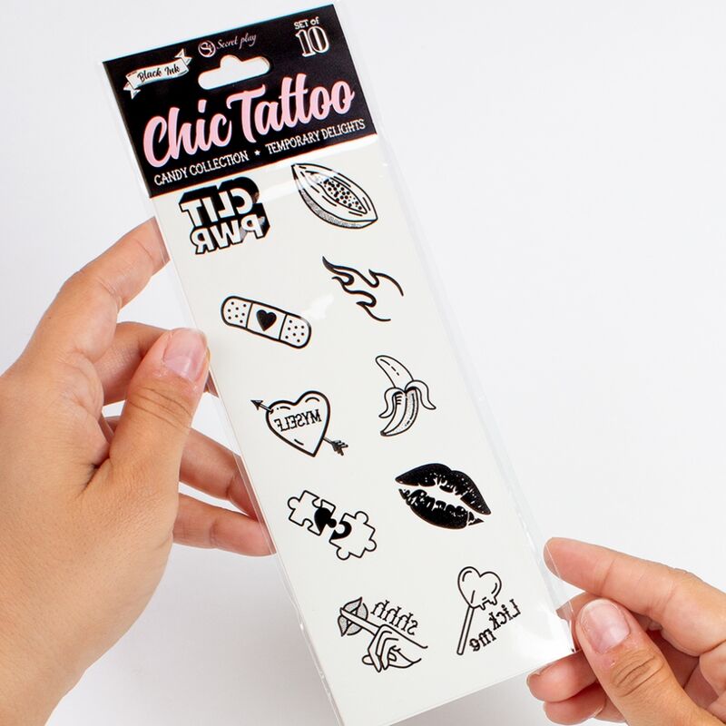 SECRET PLAY - SET OF 10 CANDY COLLECTION TEMPORARY TATTOOS - Imagem de 4