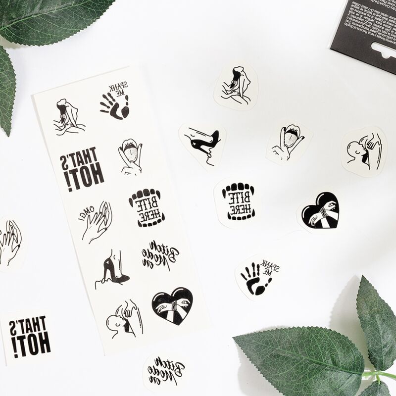 SECRET PLAY - SET OF 10 TEMPORARY TATTOOS KINKY COLLECTION - Imagem de 3