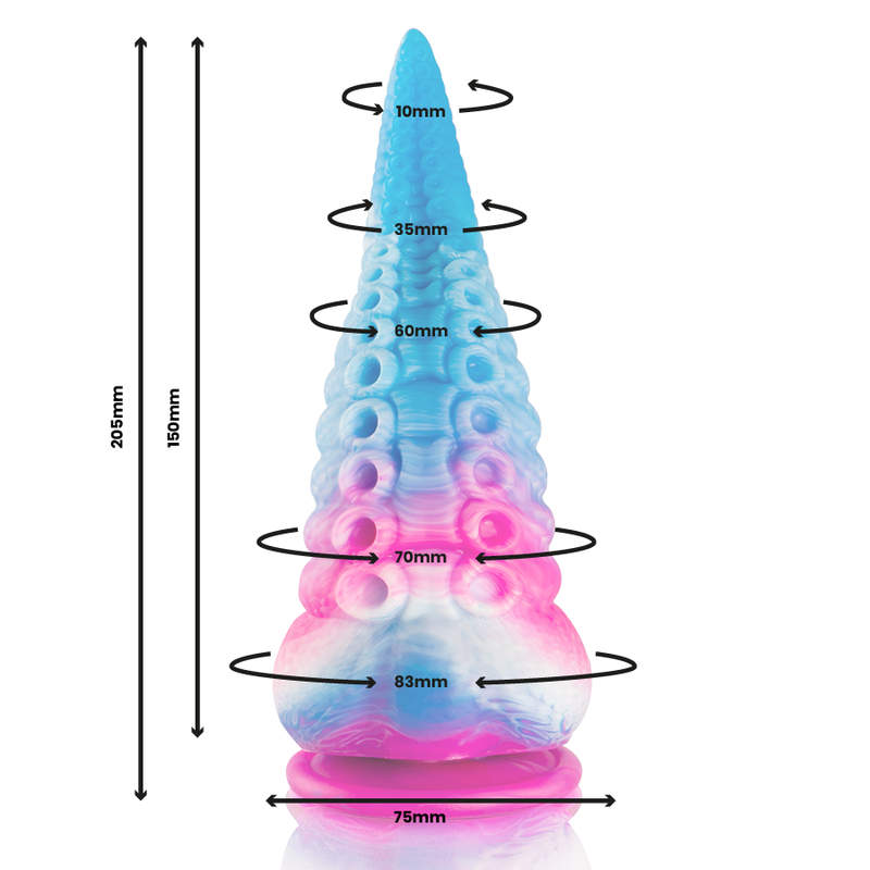 EPIC - PHORCYS BLUE TENTACLE DILDO LARGE SIZE - Imagem de 4
