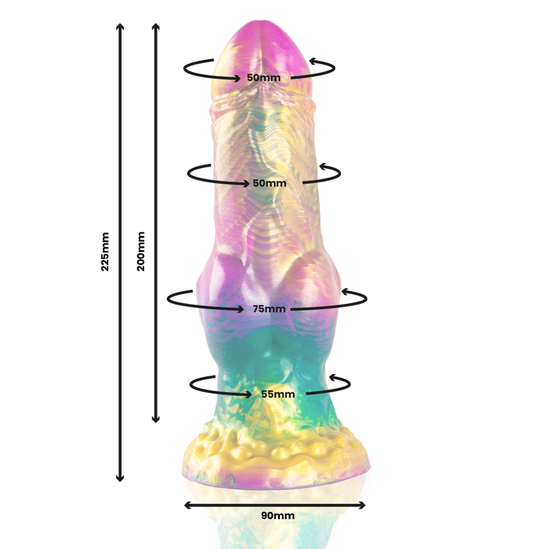 EPIC - IRIS DILDO WITH RAINBOW TESTICLES OF PLEASURE - Imagem de 2