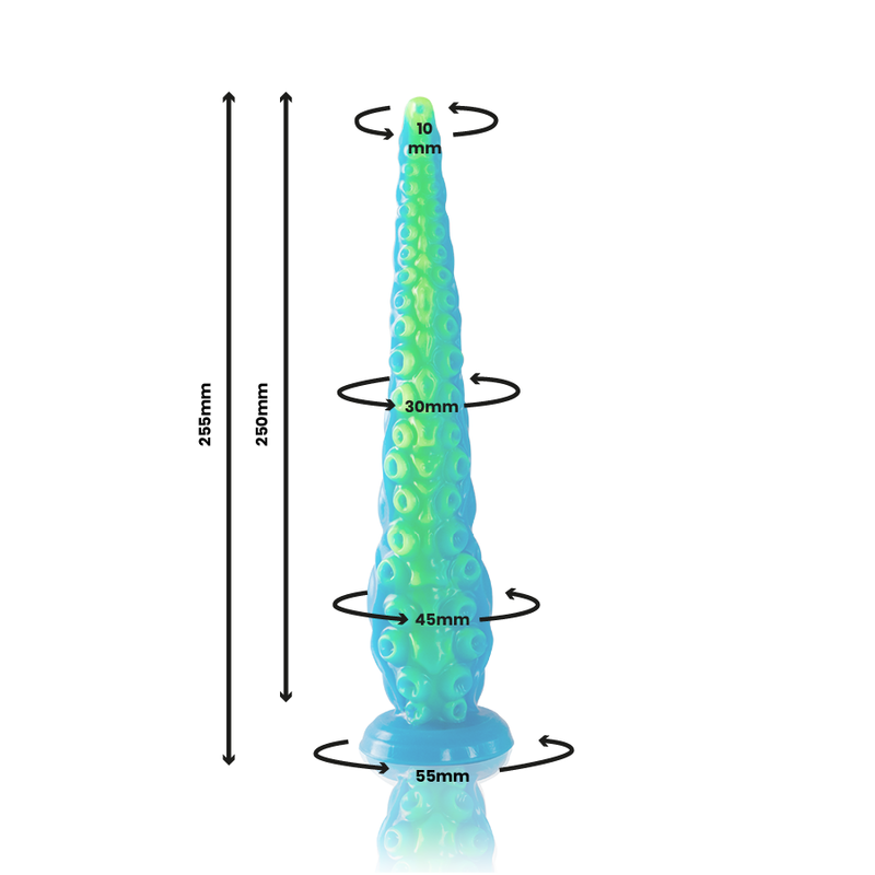EPIC - SCYLLA DILDO THIN TENTACLE FLUORESCENT SMALL SIZE - Imagem de 2