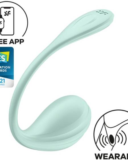 SATISFYER - SMOOTH PETAL G-POINT STIMULATOR WATER GREEN FREE APP