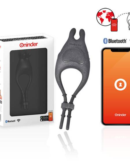 ONINDER - PAMPA RECHARGEABLE ADJUSTABLE VIBRATOR RING WITH CLITORIS STIMULATOR 10 SPEED - FREE APP