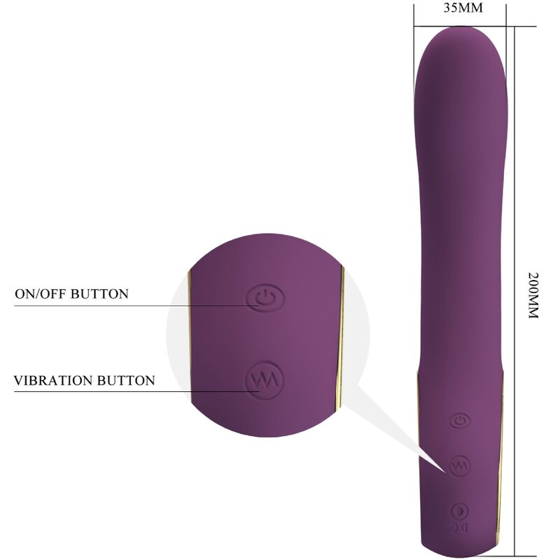 PRETTY LOVE - ETHAN RECHARGEABLE VIBRATOR LILA - Imagem de 4