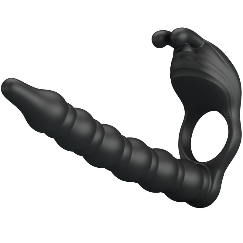 PRETTY LOVE - BLACKNEY PENIS RING WITH BLACK VIBRATOR PLUG - Imagem de 4