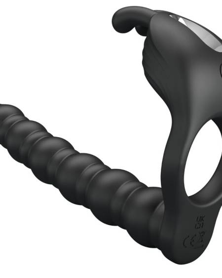 PRETTY LOVE - BLACKNEY PENIS RING WITH BLACK VIBRATOR PLUG