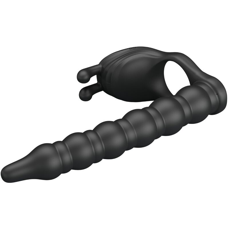 PRETTY LOVE - BLACKNEY PENIS RING WITH BLACK VIBRATOR PLUG - Imagem de 3