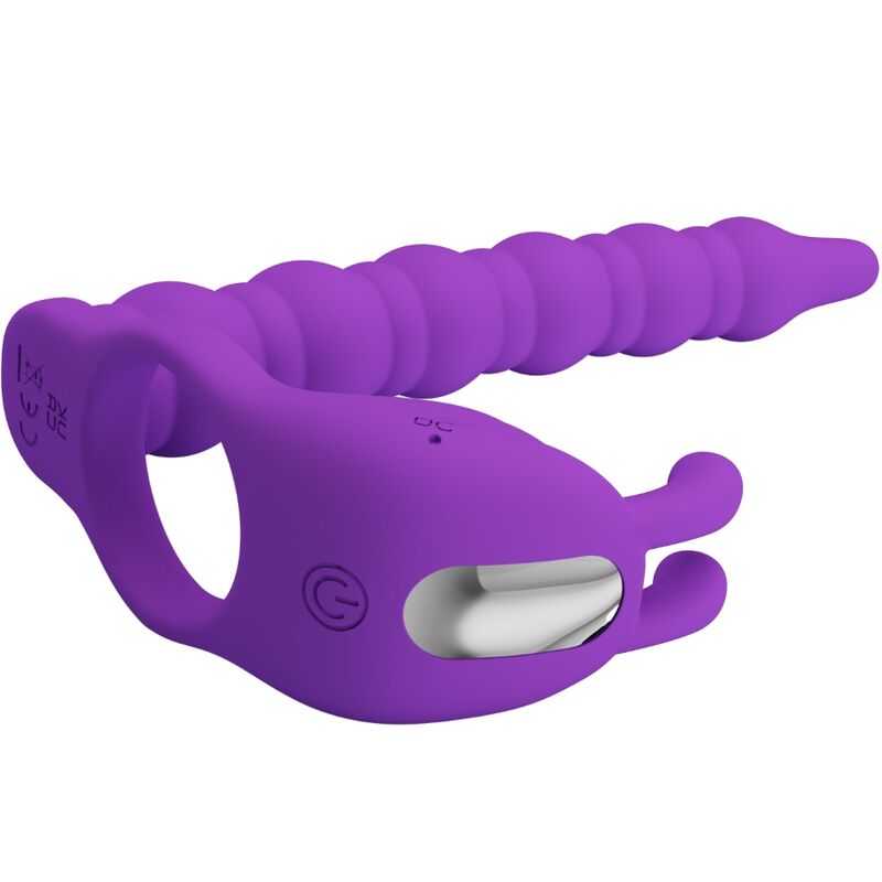 PRETTY LOVE - BLACKNEY PENIS RING WITH LILA VIBRATOR PLUG - Imagem de 3