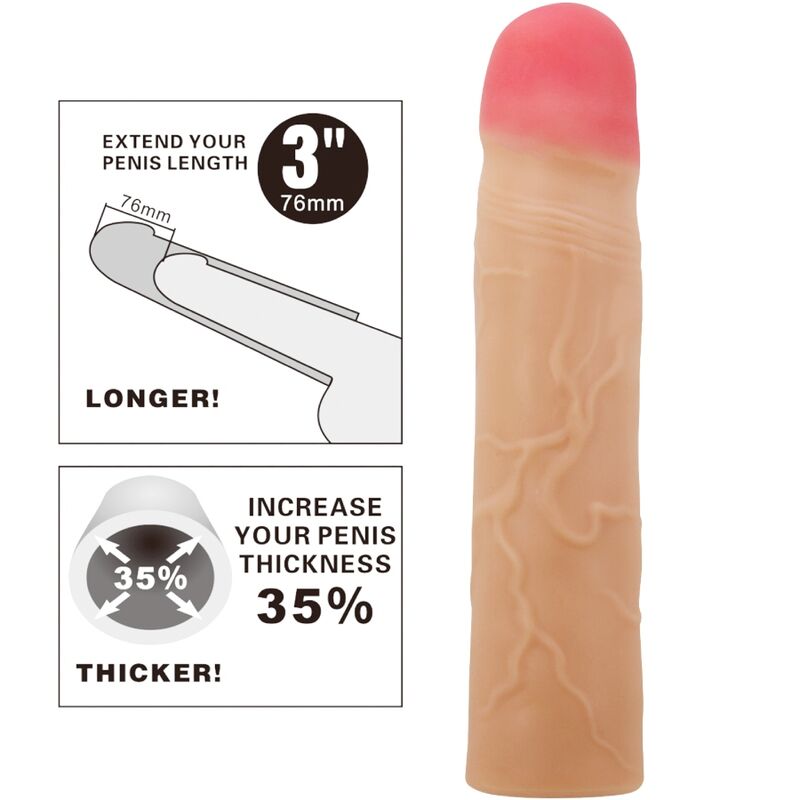 PRETTY LOVE - KYLIAN PENIS EXTENDER COVER FLESH - Imagem de 5