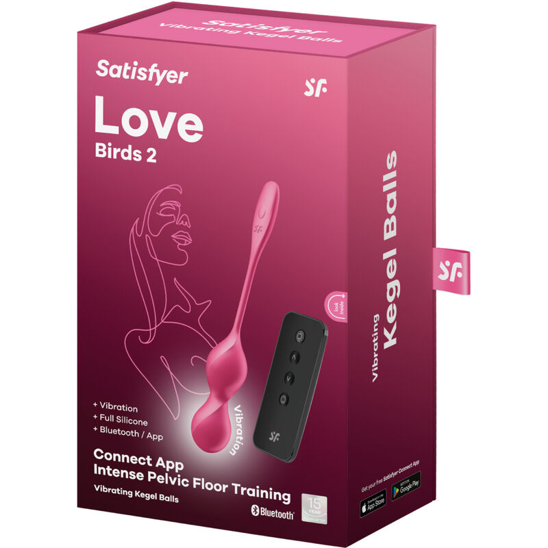SATISFYER - LOVE BIRDS 2 VIBRATING KEGEL BALLS + FREE APP - Imagem de 5