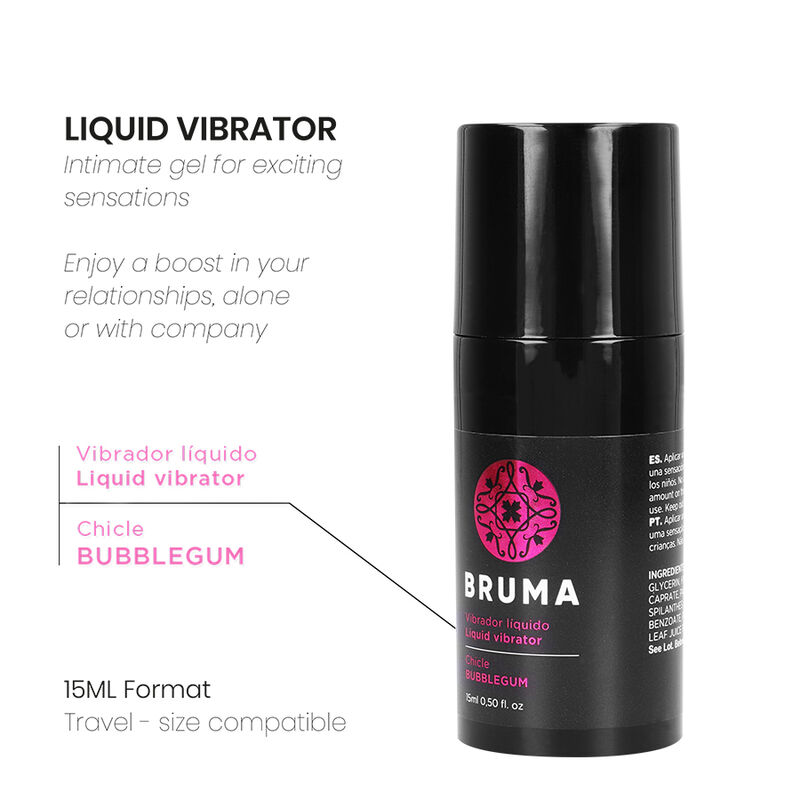 BRUMA - LIQUID VIBRATOR ULTRA SLIDING BUBBLEGUM 15 ML - Imagem de 2