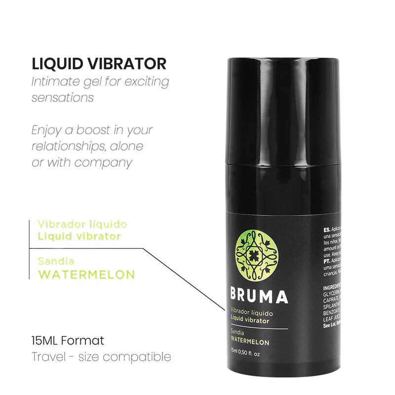 BRUMA - LIQUID VIBRATOR ULTRA SLIDING WATERMELON 15 ML - Imagem de 4