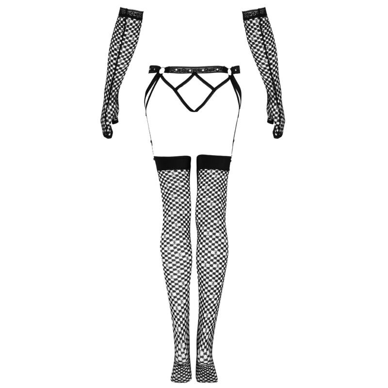 LIVCO CORSETTI FASHION - NEMALIA SET LIGUERO + MEDIAS + GUANTES NEGRO - Imagem de 5