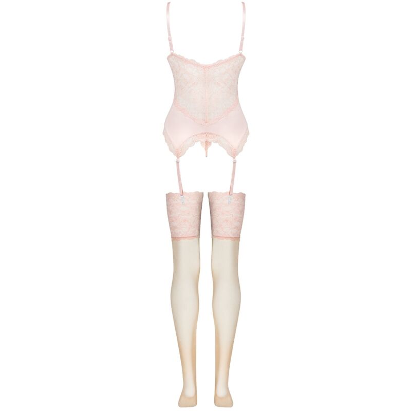 LIVCO CORSETTI FASHION - PERSINNE PEACH SET CORSET + PANTY + MEDIAS - Imagem de 4
