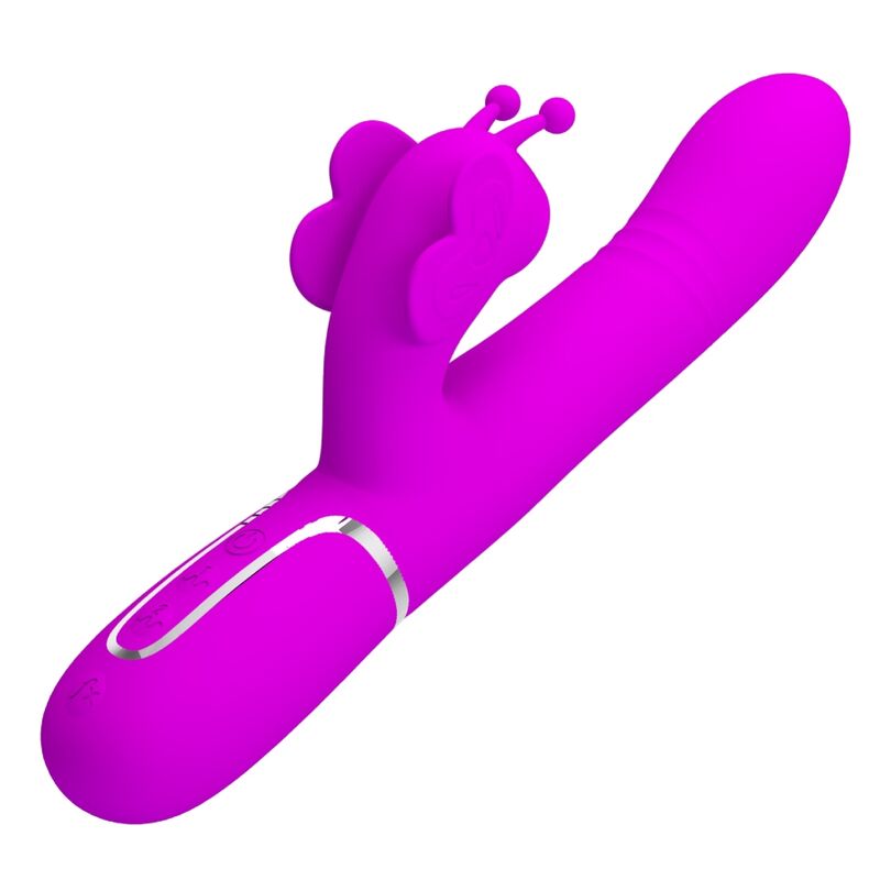 PRETTY LOVE - MULTIFUNCTION RABBIT VIBRATOR 4 IN 1 BUTTERFLY FUCHSIA - Imagem de 3