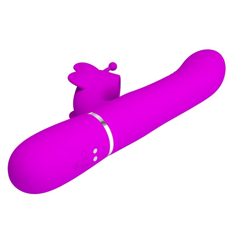PRETTY LOVE - MULTIFUNCTION RABBIT VIBRATOR 4 IN 1 BUTTERFLY FUCHSIA - Imagem de 4
