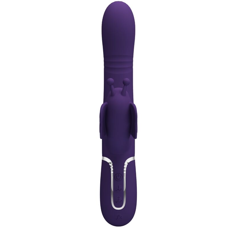 PRETTY LOVE - MULTIFUNCTION RABBIT VIBRATOR 4 IN 1 BUTTERFLY PURPLE - Imagem de 2