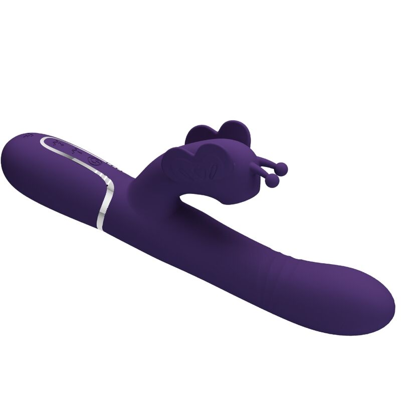 PRETTY LOVE - MULTIFUNCTION RABBIT VIBRATOR 4 IN 1 BUTTERFLY PURPLE - Imagem de 5