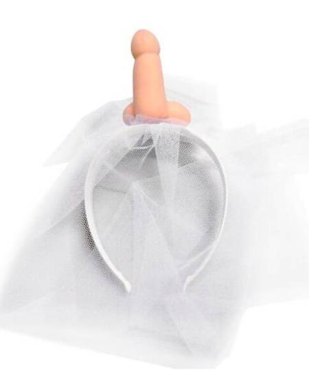 DIABLO PICANTE - WHITE BRIDAL VEIL WITH PENIS