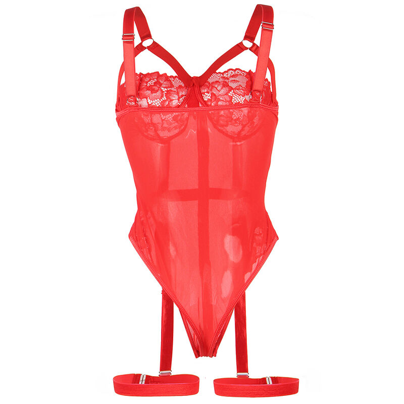SUBBLIME - TEDDY CON LIGUERO DETALLE TIRAS PECHO ROJO S/M - Imagem de 4