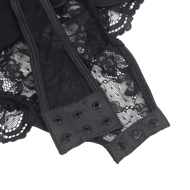 SUBBLIME - TEDDY CON LIGA DETALLE ENCAJES Y TIRAS NEGRO S/M - Imagem de 5