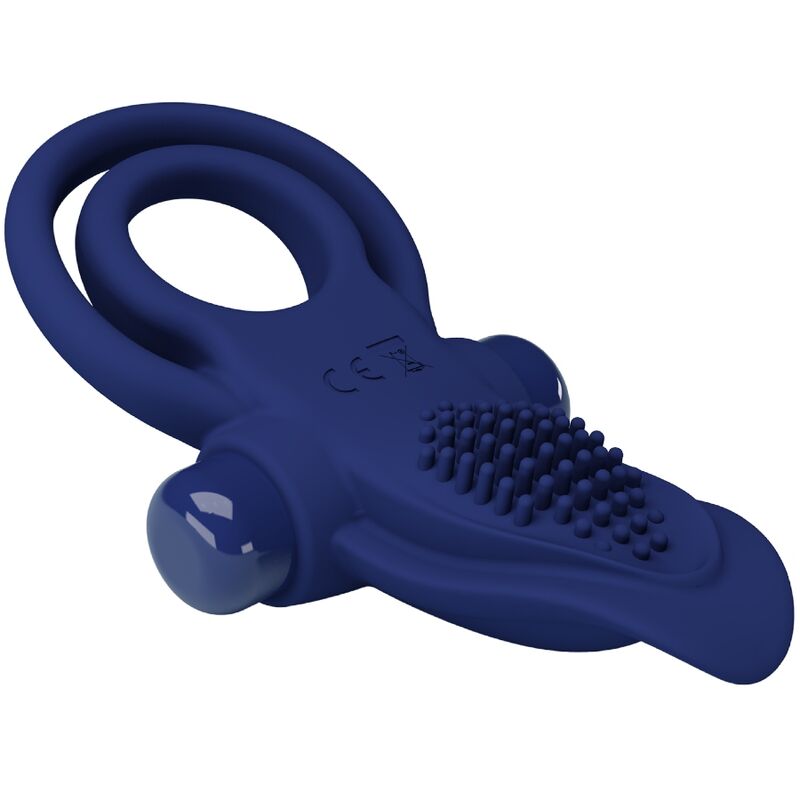 PRETTY LOVE - BRONSON DOUBLE RING WITH VIBRATION BLUE - Imagem de 4