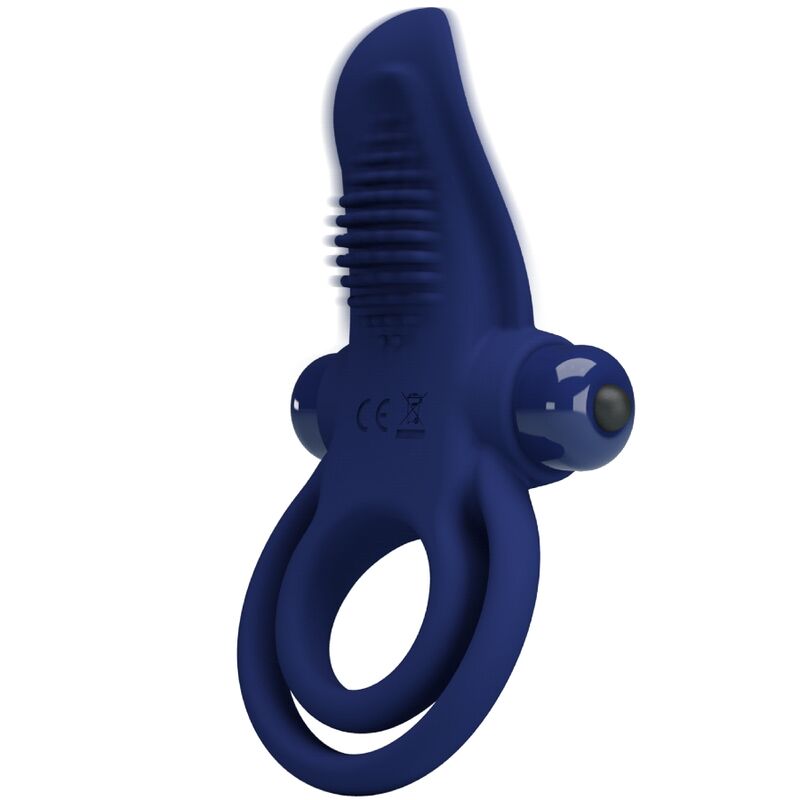 PRETTY LOVE - BRONSON DOUBLE RING WITH VIBRATION BLUE - Imagem de 5