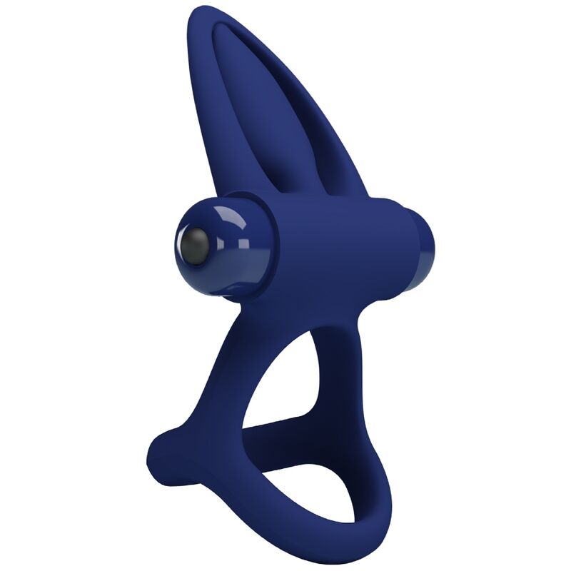 PRETTY LOVE - MAT DOUBLE RING WITH VIBRATION STIMULATOR BLUE - Imagem de 3