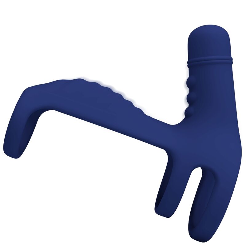 PRETTY LOVE - ELISH VIBRATING RING WITH EXTENSION BLUE - Imagem de 2