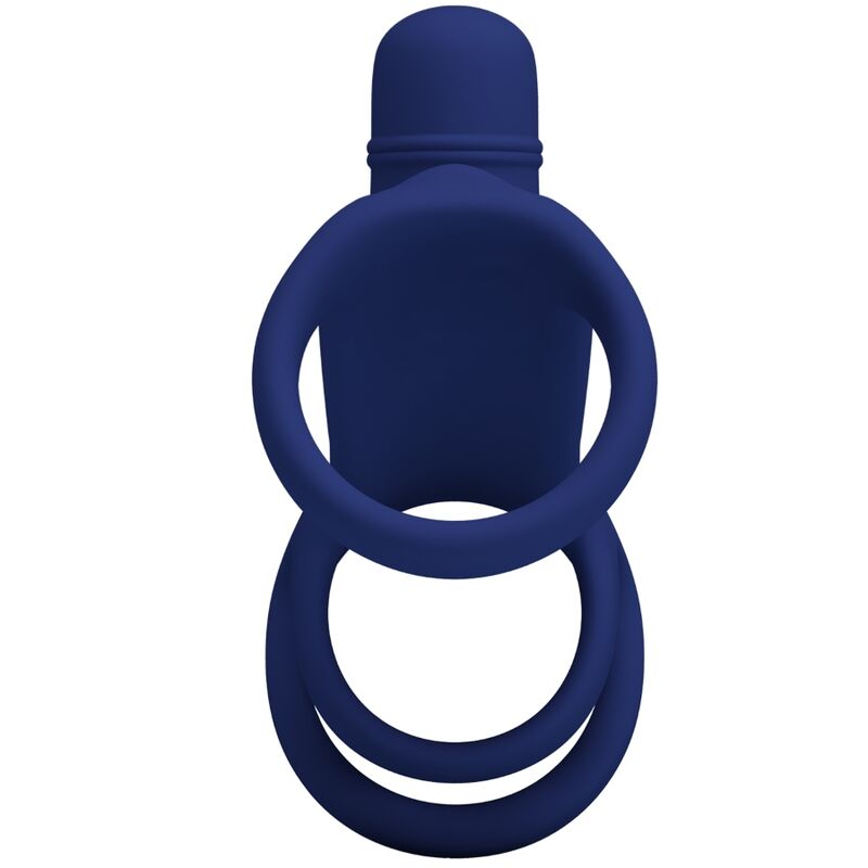 PRETTY LOVE - ELISH VIBRATING RING WITH EXTENSION BLUE - Imagem de 3