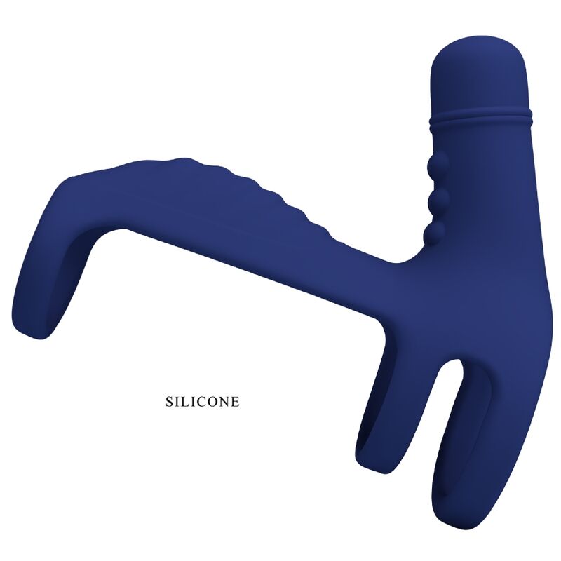 PRETTY LOVE - ELISH VIBRATING RING WITH EXTENSION BLUE - Imagem de 5