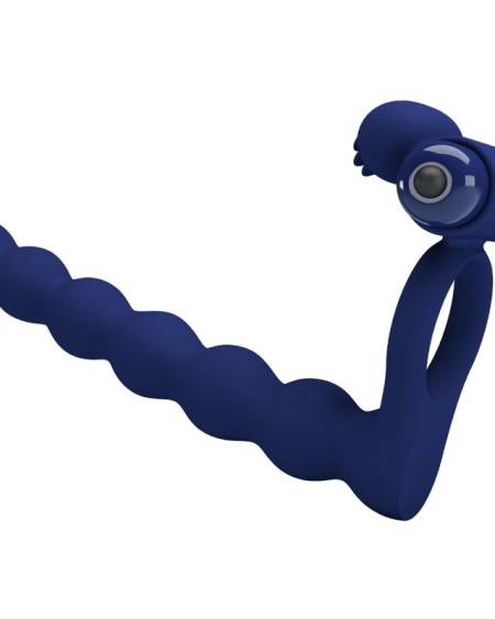 PRETTY LOVE - AJMAL VIBRATING RING WITH PLUG BLUE